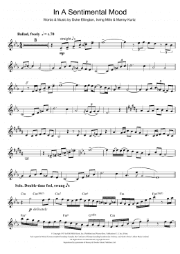 page one of In A Sentimental Mood (Trumpet Solo)