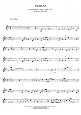 page one of Perdido (Clarinet Solo)