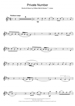 page one of Private Number (Tenor Sax Solo)