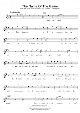 page one of The Name Of The Game (Violin Solo)
