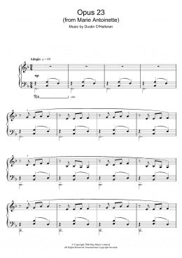 page one of Opus 23 (from Marie Antoinette) (Easy Piano)