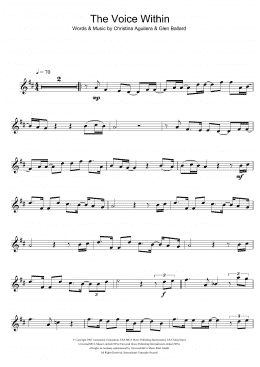 page one of The Voice Within (Alto Sax Solo)