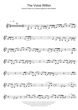 page one of The Voice Within (Clarinet Solo)