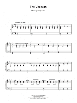 page one of The Virginian (Piano Solo)