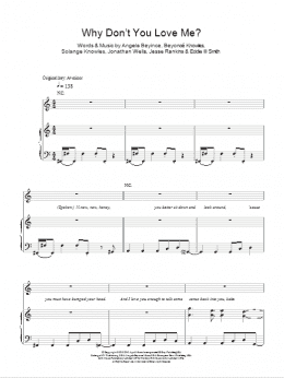 page one of Why Don't You Love Me (Piano, Vocal & Guitar Chords)