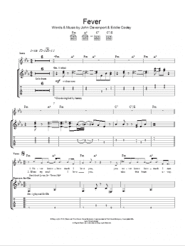 page one of Fever (Guitar Tab)