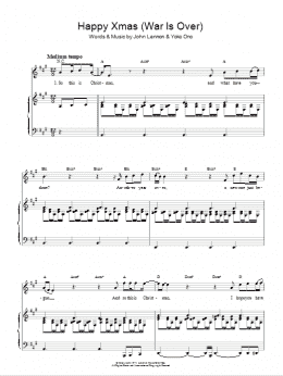 page one of Happy Xmas (War Is Over) (Piano & Vocal)