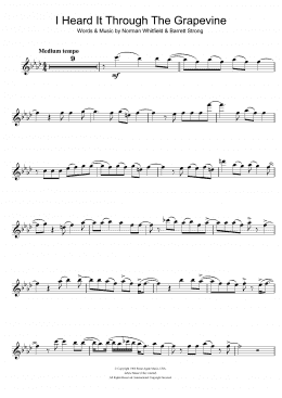 page one of I Heard It Through The Grapevine (Flute Solo)