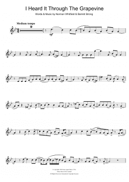 page one of I Heard It Through The Grapevine (Clarinet Solo)