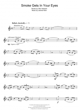 page one of Smoke Gets In Your Eyes (Violin Solo)