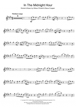 page one of In The Midnight Hour (Tenor Sax Solo)