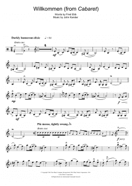 page one of Willkommen (from Cabaret) (Violin Solo)
