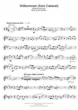 page one of Willkommen (from Cabaret) (Alto Sax Solo)