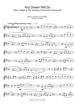 page one of Any Dream Will Do (from Joseph And The Amazing Technicolor Dreamcoat) (Trumpet Solo)