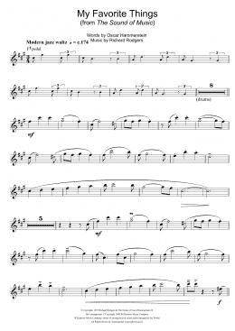 page one of My Favorite Things (from The Sound Of Music) (Tenor Sax Solo)
