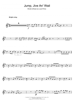 page one of Jump, Jive An' Wail (Alto Sax Solo)
