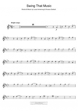 page one of Swing That Music (Trumpet Solo)