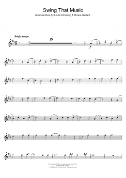 page one of Swing That Music (Tenor Sax Solo)