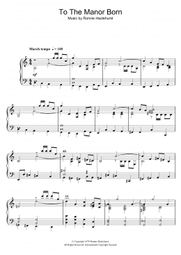 page one of To The Manor Born (Piano Solo)