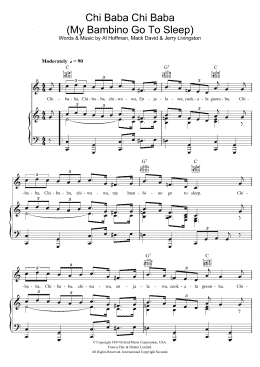 page one of Chi Baba Chi Baba (My Bambino Go To Sleep) (Piano, Vocal & Guitar Chords)