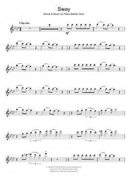 page one of Sway (Quien Sera) (Flute Solo)