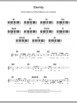 page one of Eternity (Piano Chords/Lyrics)
