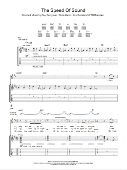 page one of Speed Of Sound (Guitar Tab)