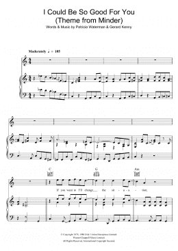 page one of I Could Be So Good For You (Theme From Minder) (Piano, Vocal & Guitar Chords)