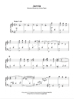 page one of Jennie (Jennie Churchill Theme) (Piano, Vocal & Guitar Chords)
