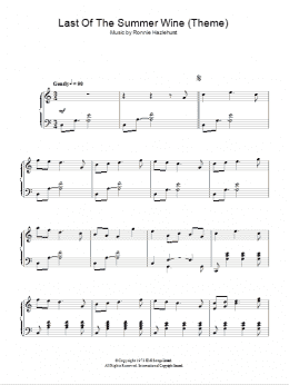page one of Last Of The Summer Wine (Piano Solo)