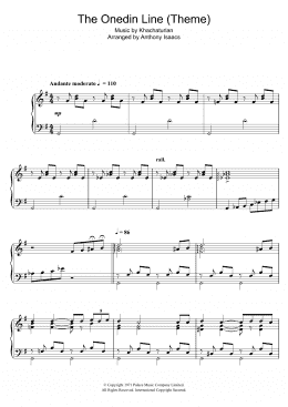 page one of The Onedin Line (Theme) (Piano Solo)