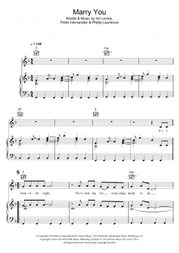 page one of Marry You (Piano, Vocal & Guitar Chords)