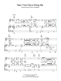 page one of New York City's Killing Me (Piano, Vocal & Guitar Chords)