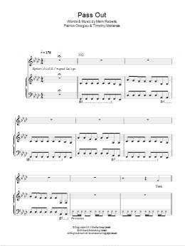 page one of Pass Out (Piano, Vocal & Guitar Chords)