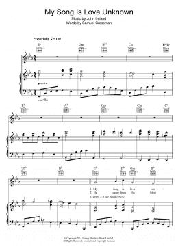 page one of My Song Is Love Unknown (Piano, Vocal & Guitar Chords)