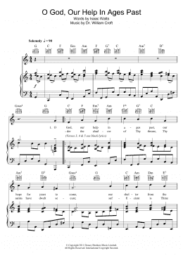 page one of O God Our Help In Ages Past (Piano, Vocal & Guitar Chords)