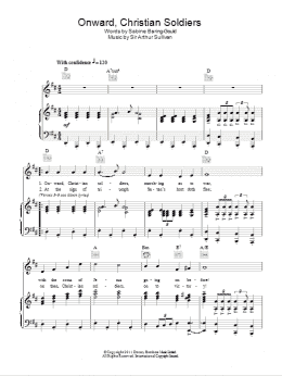 page one of Onward Christian Soldiers (Piano, Vocal & Guitar Chords)