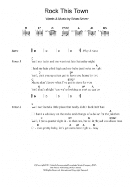 page one of Rock This Town (Guitar Chords/Lyrics)