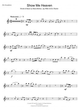 page one of Show Me Heaven (Alto Sax Solo)