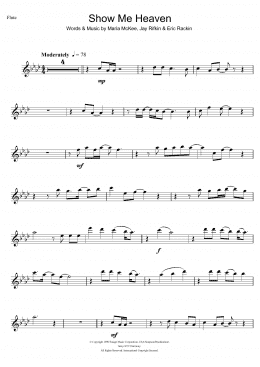 page one of Show Me Heaven (Flute Solo)