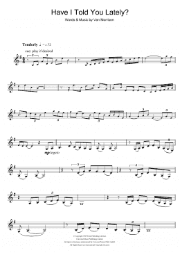page one of Have I Told You Lately (Clarinet Solo)