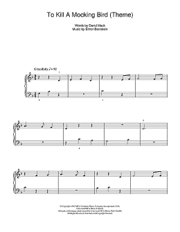 page one of To Kill A Mockingbird (Theme) (5-Finger Piano)
