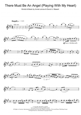 page one of There Must Be An Angel (Playing With My Heart) (Alto Sax Solo)