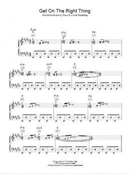page one of Get On The Right Thing (Piano, Vocal & Guitar Chords)