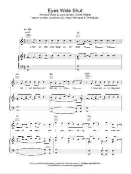 page one of Eyes Wide Shut (Piano, Vocal & Guitar Chords)