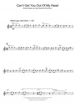 page one of Can't Get You Out Of My Head (Flute Solo)