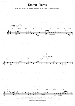 page one of Eternal Flame (Clarinet Solo)