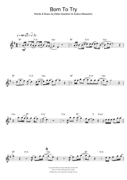 page one of Born To Try (Alto Sax Solo)