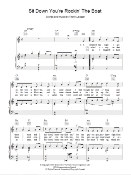 page one of Sit Down You're Rockin' The Boat (Piano, Vocal & Guitar Chords)