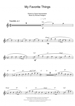 page one of My Favorite Things (from The Sound Of Music) (Flute Solo)